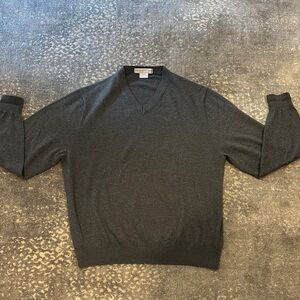 Martin MENS Gray V-Neck Sweater men’s size L  wool